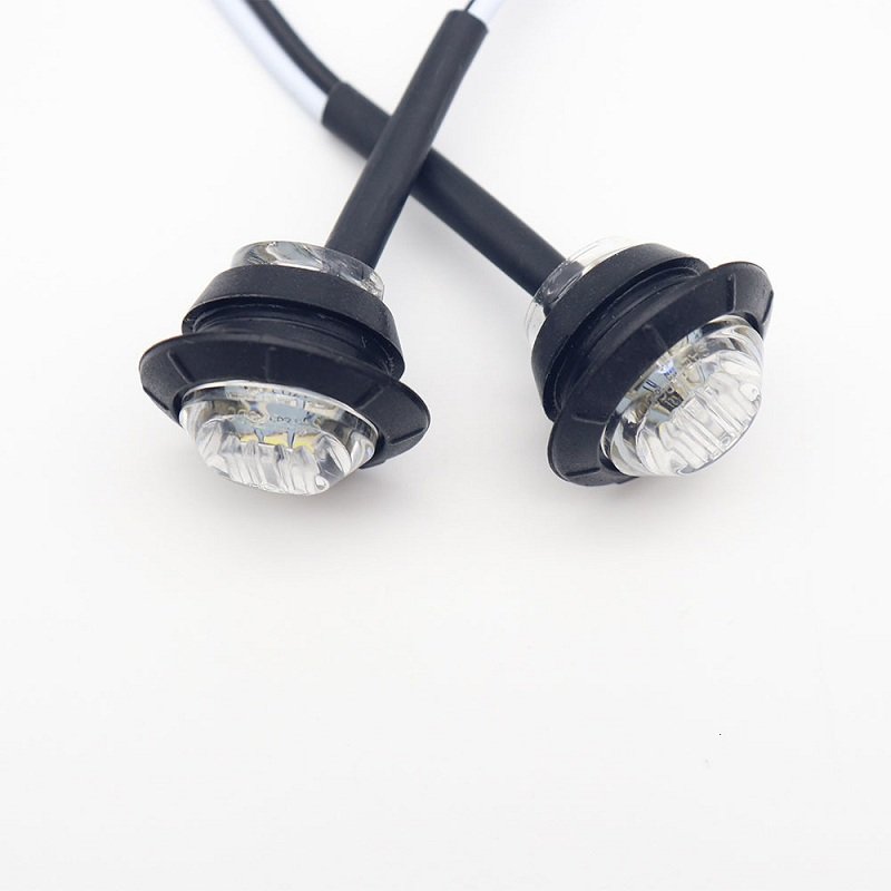 China WholesaleLED Indicators Round Trailer Side Marker Light Yellow White Red for Trucks Clearance Lights 12V 24V