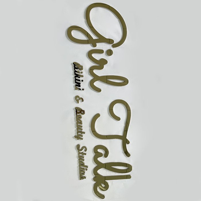 Custom Laser Cut Solid Stainless Steel Gold Polished Alphabet Logo Signage Metal Personalized Letter Signs for Wall Art Decor