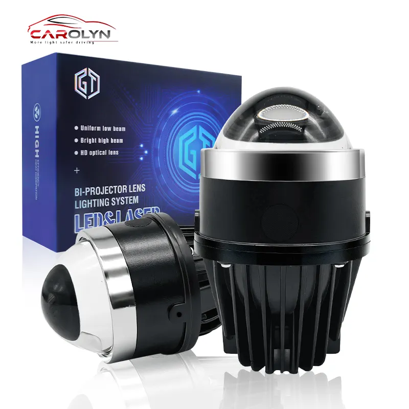 Universal Use 3 Colors LED Fog Lamps Projector Lens White/yellow Light 3 Inch Driving Lights matrix Straight Headlamp Fog Light