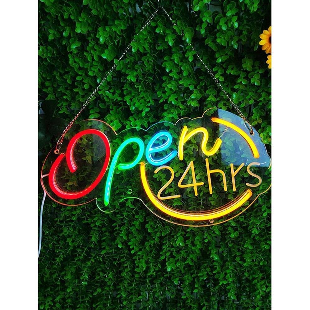 Open Close Sign Shop Open Hanging Business Lighting 24 Hours Neon Store Led Open Sign