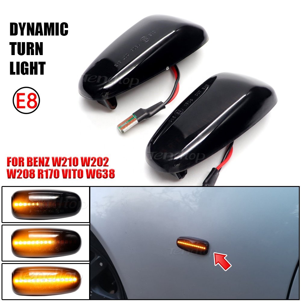 Amber Sequential Led Side Marker Signal Lights for Mercedes BENZ W210 W208 R170 Vito W638 Dynamic Blinker Indicator Lamps