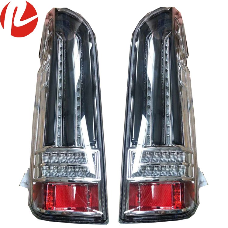 Hiace Van KDH200 2005-2018 LED Tail Lamp White Black Red LED Tube Light Clear Smoke Cover
