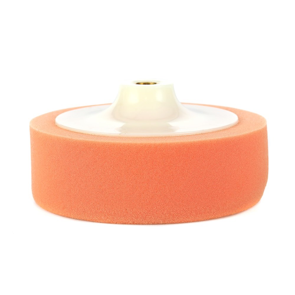 5''6''7'' Auto Beauty Car Detailing Orange Medium Polishing Foam Pad Thread M14 or 5/8-11 for Car Polisher