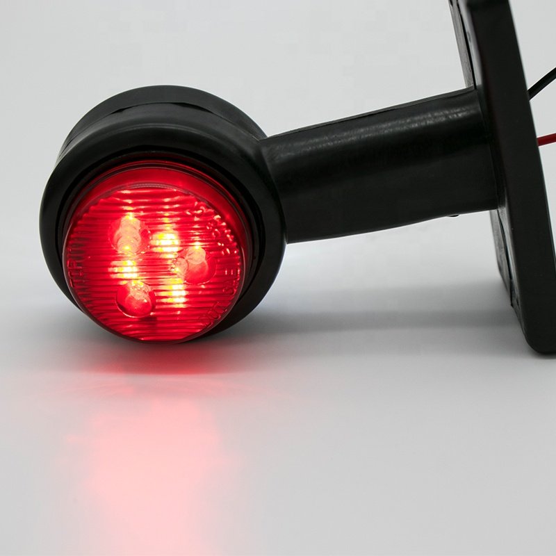 Truck Trailer 10-30v Bright 12led Small Side Light With Plastic Holder Red White Double Faces Fog Side Light 12 LED