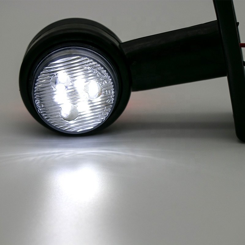 Truck Trailer 10-30v Bright 12led Small Side Light With Plastic Holder Red White Double Faces Fog Side Light 12 LED