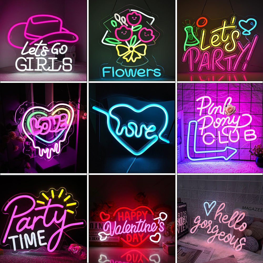 New Design Stop Thinking Start Drinking Pink Letter Neon Lights Neon Led Screen Indoor and Outdoor for Home Store Party Club