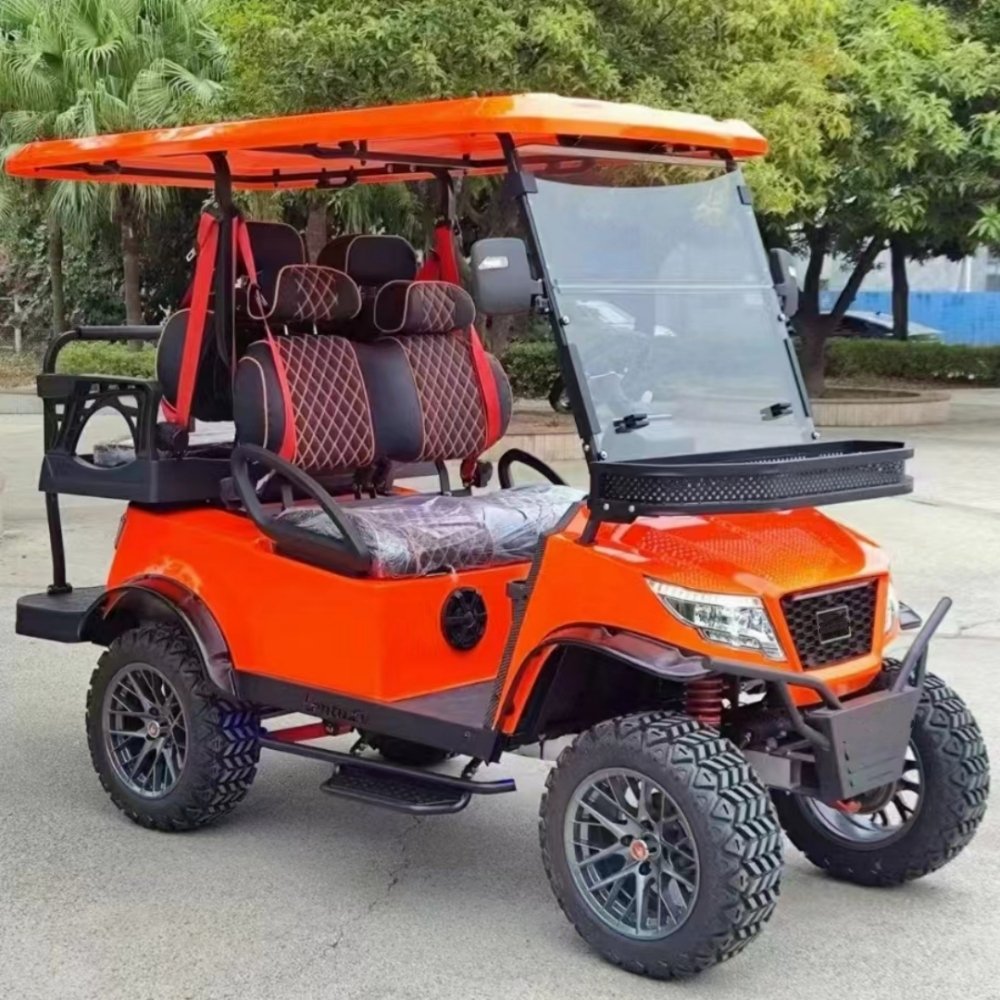 High-End Quality 72V 5KW/7.5KW AC Motor 4 Wheel 2+2 Seater Electric Golf Carts