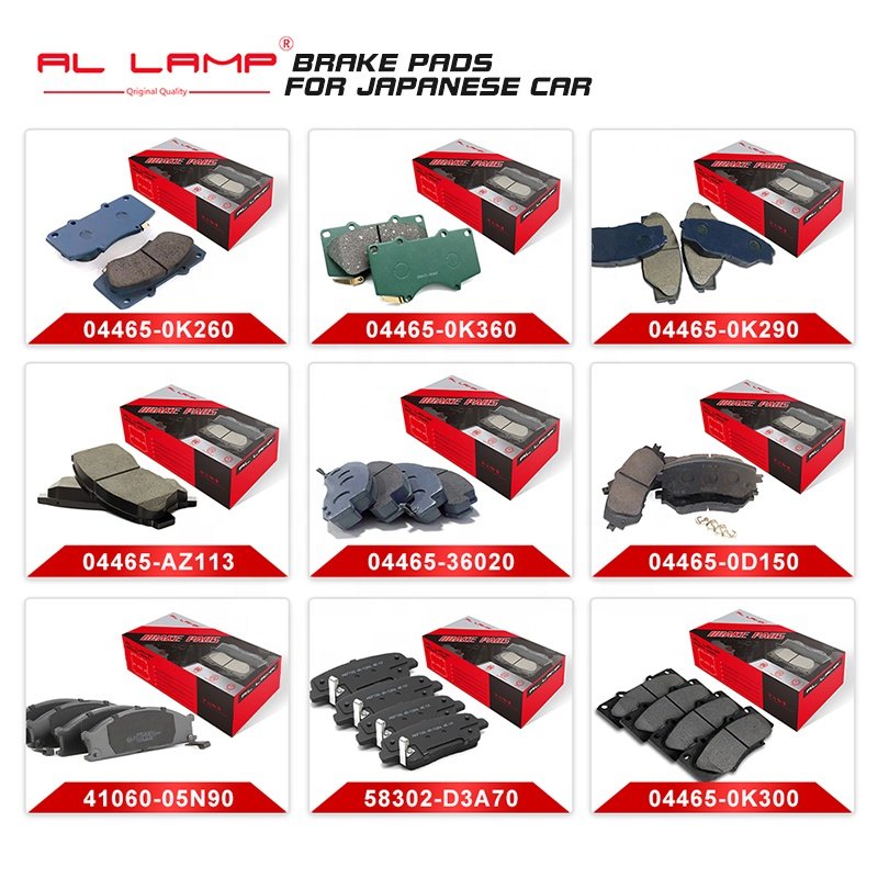 Wholesale Car Auto Parts Brake Pads for Toyota corolla Honda Nissan Mazda Hyundai Mitsubishi Kia Subaru SUZUKI Japanese Cars