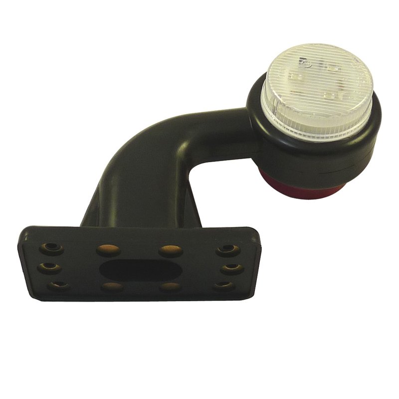 DOT SAE Certificate 2 Inch Small 90 Degree 3+3 Double Face Side Marker Clearance Stalk Outline Light for Bus Traller Lorry