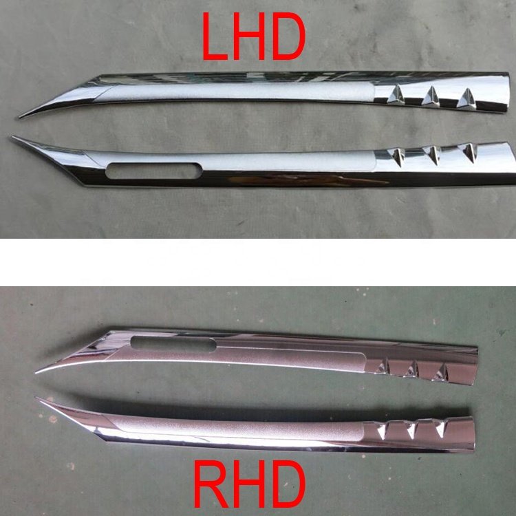 Hiace 2005-2018 Chrome Accessories Front Door Pillar Trim Strip for KDH200 commuter Van Car Exterior Accessories LHD