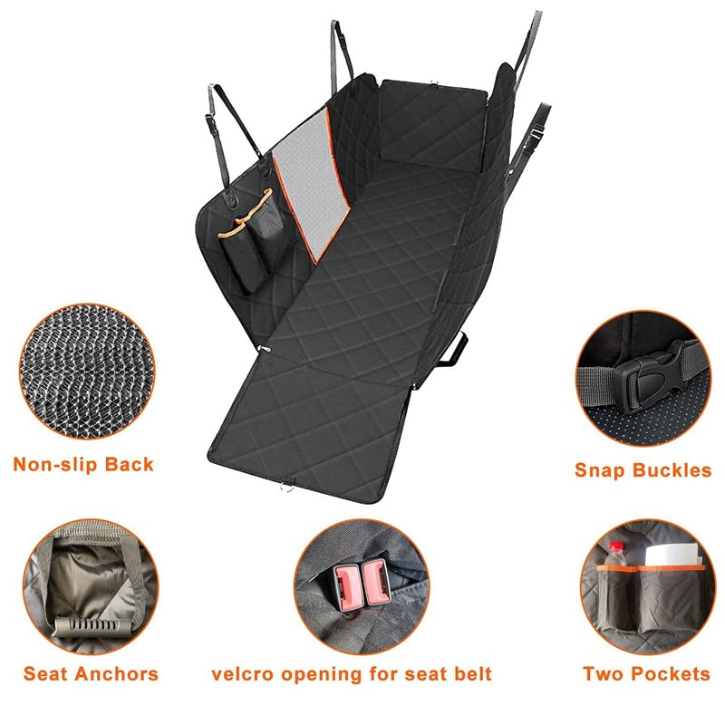 Besky Dog Car Seat Cover Waterproof Pet Travel Dog Car Hammock Cushion Protector Seat Cover for Car Rear Back Seat