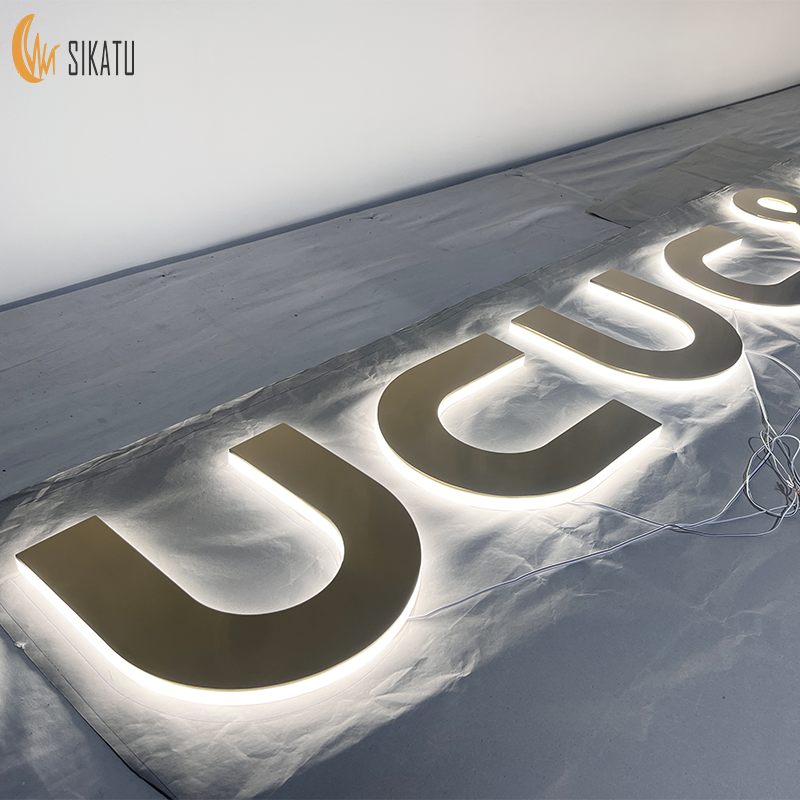3D Metal Logo Backlit Advertising Signage LED Light Letters Signboard Design for Home Company Use Stainless Steel Letter Signs