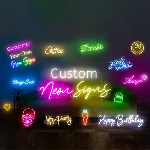 Manufacturer No Moq Fast Delivery Custom Led Neon Light Dropshipping Neon Sign for Bedroom Party Home Decor