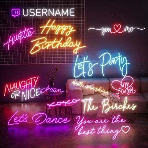 Manufacturer No Moq Fast Delivery Custom Led Neon Light Dropshipping Neon Sign for Bedroom Party Home Decor