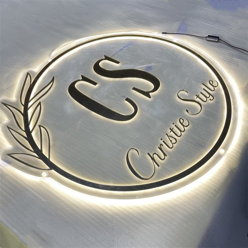 Custom Acrylic Led Sign Board Business Sign Light up Letters Backlit Signs for Office Salon Led Channel Letters 3d Signboard