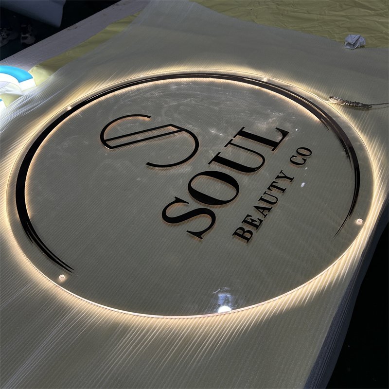 Custom Acrylic Led Sign Board Business Sign Light up Letters Backlit Signs for Office Salon Led Channel Letters 3d Signboard