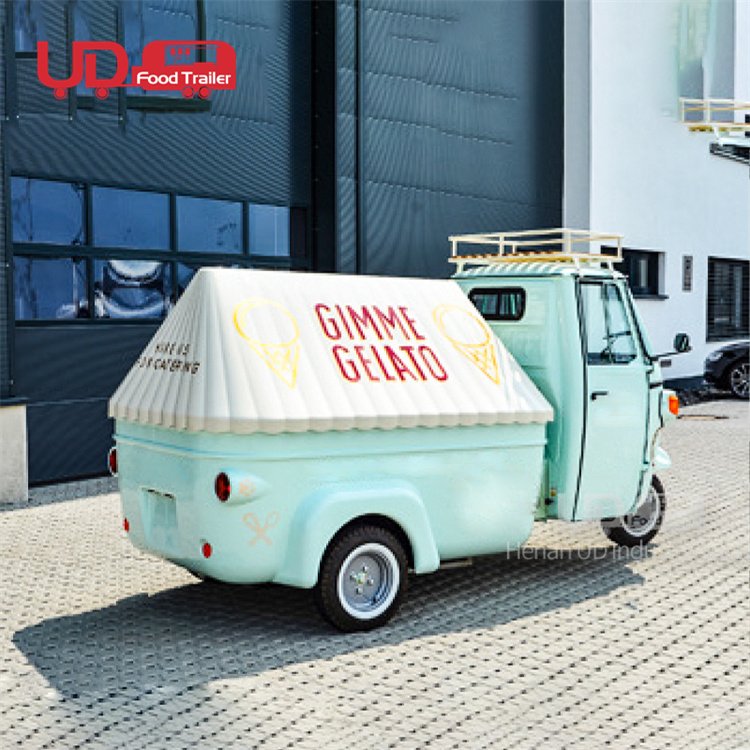 Hot Sale Tricycle Italian Mobile Food Cart Ice Cream Truck Electric Tuk Tuk Ape 50 Food Truck Price