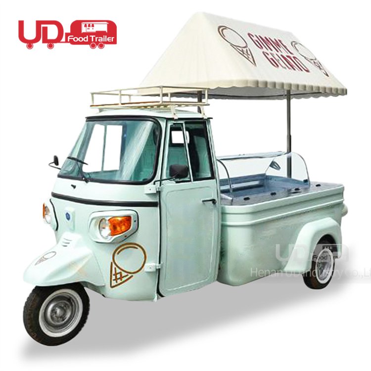 Hot Sale Tricycle Italian Mobile Food Cart Ice Cream Truck Electric Tuk Tuk Ape 50 Food Truck Price