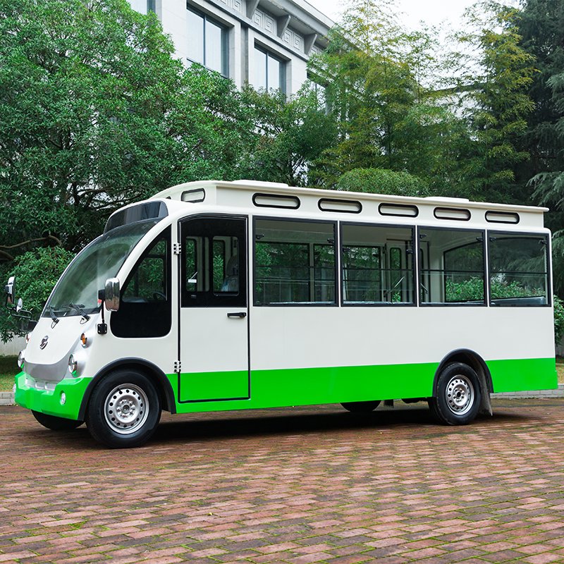 Hot Sale 4 Wheel Low Speed Electric Bus 18 Seats Mini Bus 11KW AC Motor Electric Shuttle Bus for School