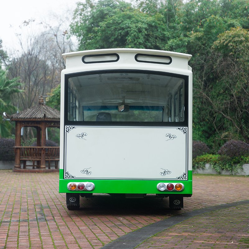 Hot Sale 4 Wheel Low Speed Electric Bus 18 Seats Mini Bus 11KW AC Motor Electric Shuttle Bus for School