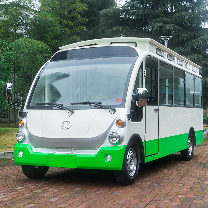 Hot Sale 4 Wheel Low Speed Electric Bus 18 Seats Mini Bus 11KW AC Motor Electric Shuttle Bus for School
