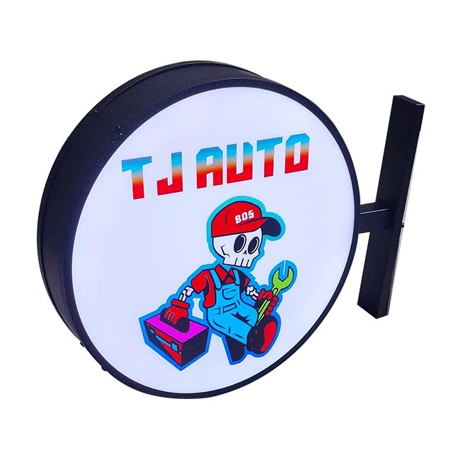 Factory Custom Metal Double Sided Projecting Channel Led Light Box Letters Storefront Signs Blade Sign Outdoor Signage