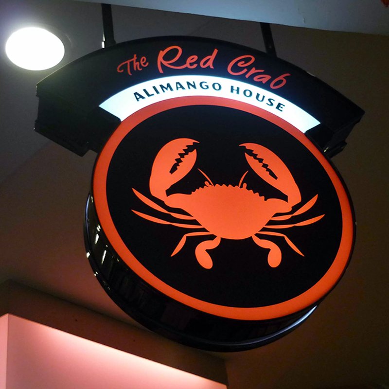 Factory Custom Metal Double Sided Projecting Channel Led Light Box Letters Storefront Signs Blade Sign Outdoor Signage