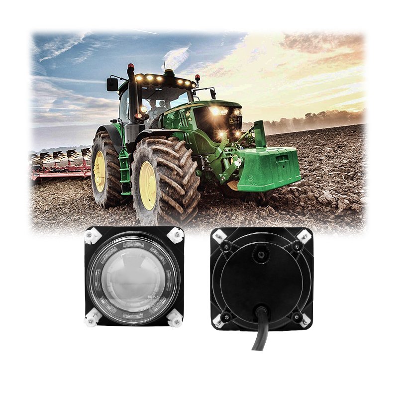 Agricultural Machine Lighting 90mm Round LED Headlight 25W High Beam Front Position Lights for Tractor Bus