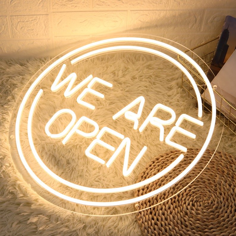 New Product Board 100% Unbreakable Shopping Mall LED Neon Letters Customized Business Open 24 Hours Neon Signs