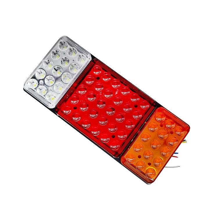 2pcs Waterproof 12V LED Taillights Truck RV Van Bus Rear Tail Trailer Lights Signal Indicator Brake Stop Reverse Lamps