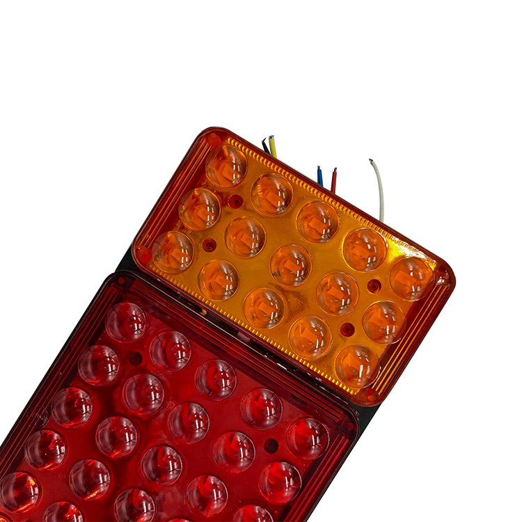 2pcs Waterproof 12V LED Taillights Truck RV Van Bus Rear Tail Trailer Lights Signal Indicator Brake Stop Reverse Lamps