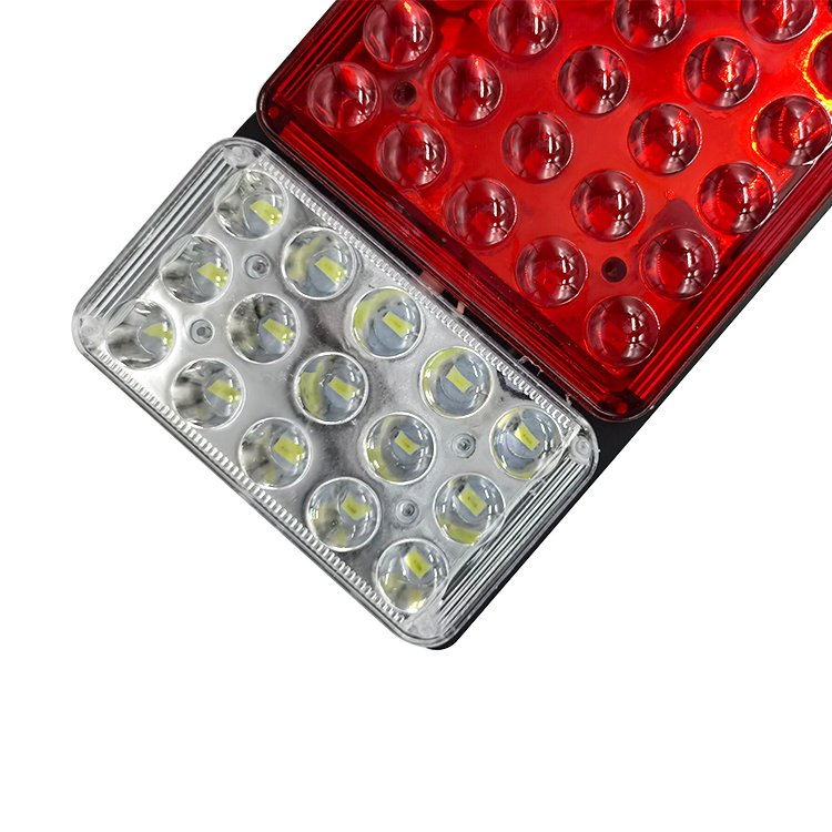 2pcs Waterproof 12V LED Taillights Truck RV Van Bus Rear Tail Trailer Lights Signal Indicator Brake Stop Reverse Lamps
