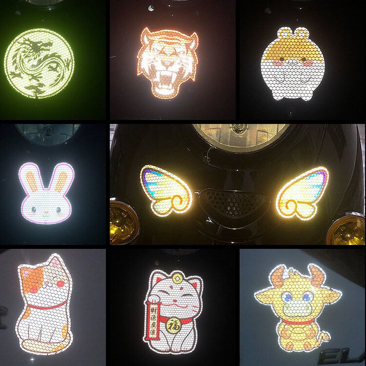 Customize High Light Fluorescent Yellow Diamond Grade Reflective Vinyl Sticker for Car