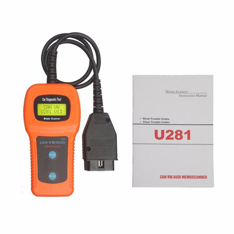 OBD II 2 CAN U281 Car Code Reader Scanner Memo Diagnostic Tool Memoscan Seat CAN-BUS OBD2 Diagnostic Scanner for AUDI VW Passat