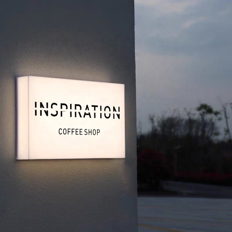 Custom Led Letters Coffee Shop Led logo Signs External Lightbox Outdoor Shop Front Signage Signboard Made Acrylic
