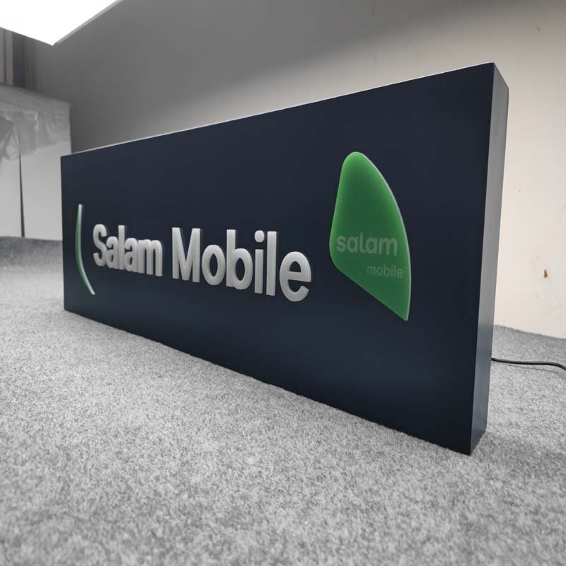 Hongsen Custom Metal Acrylic Outdoor Business Boards Signs Advertising Light Boxes
