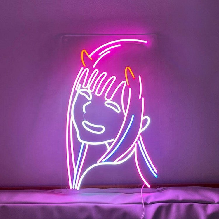 Happy Birthday Led Custom Neon Flex Sign Favourite Anime Custom Neon Signs Lights for Wall
