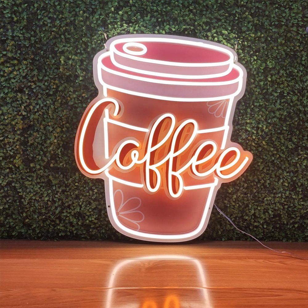 Custom Store Business logo Design UV Printed Led Light up Sign Signboard Business Neon Sign Light for Wall Decoration