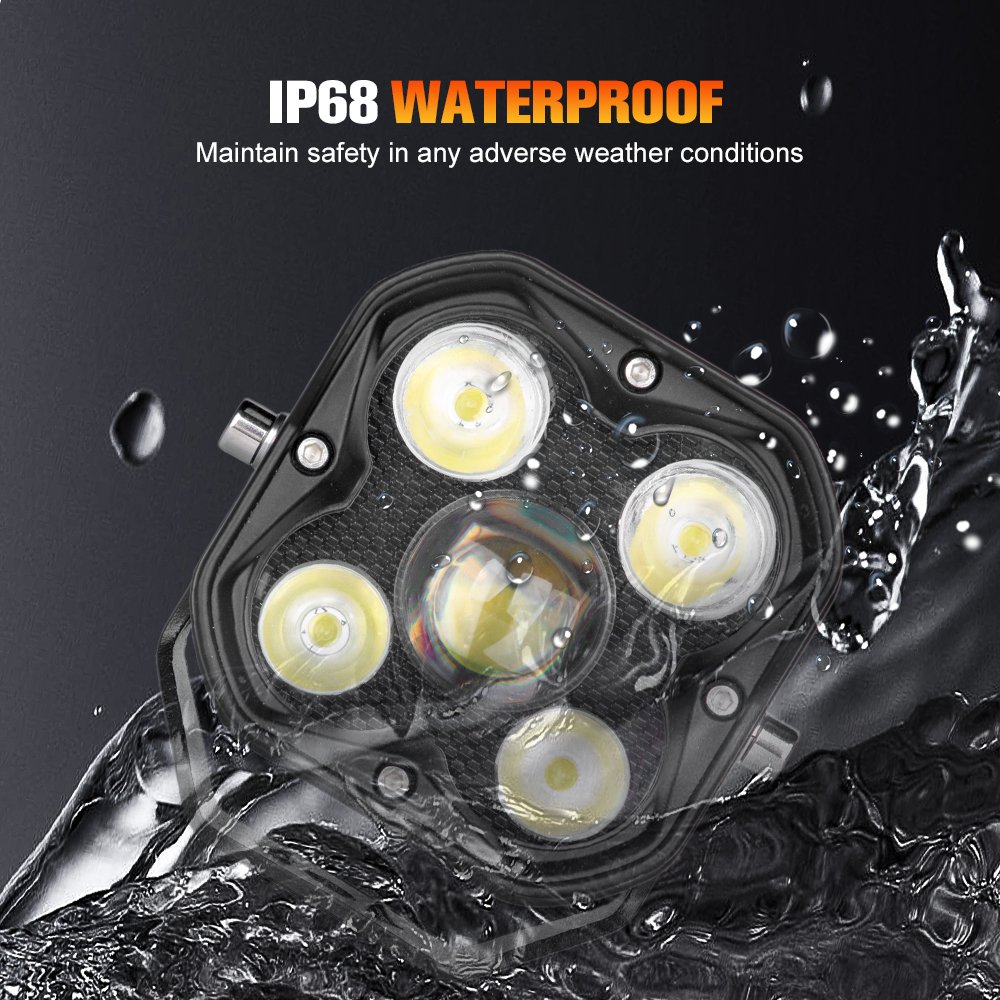 RCJ 3.2 Inch Super Bright White Spot LED Head Light for Car SUV Offroad ATV UTV BUS 9-30V 6000k Color Temperature New Condition