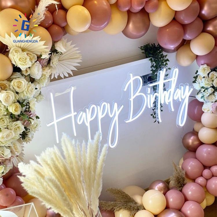 Neon Fast Delivery Acrylic No Moq Design Logo Outdoor Custom Led Light Neon Sign for Room Birthday Wedding Party Decoration