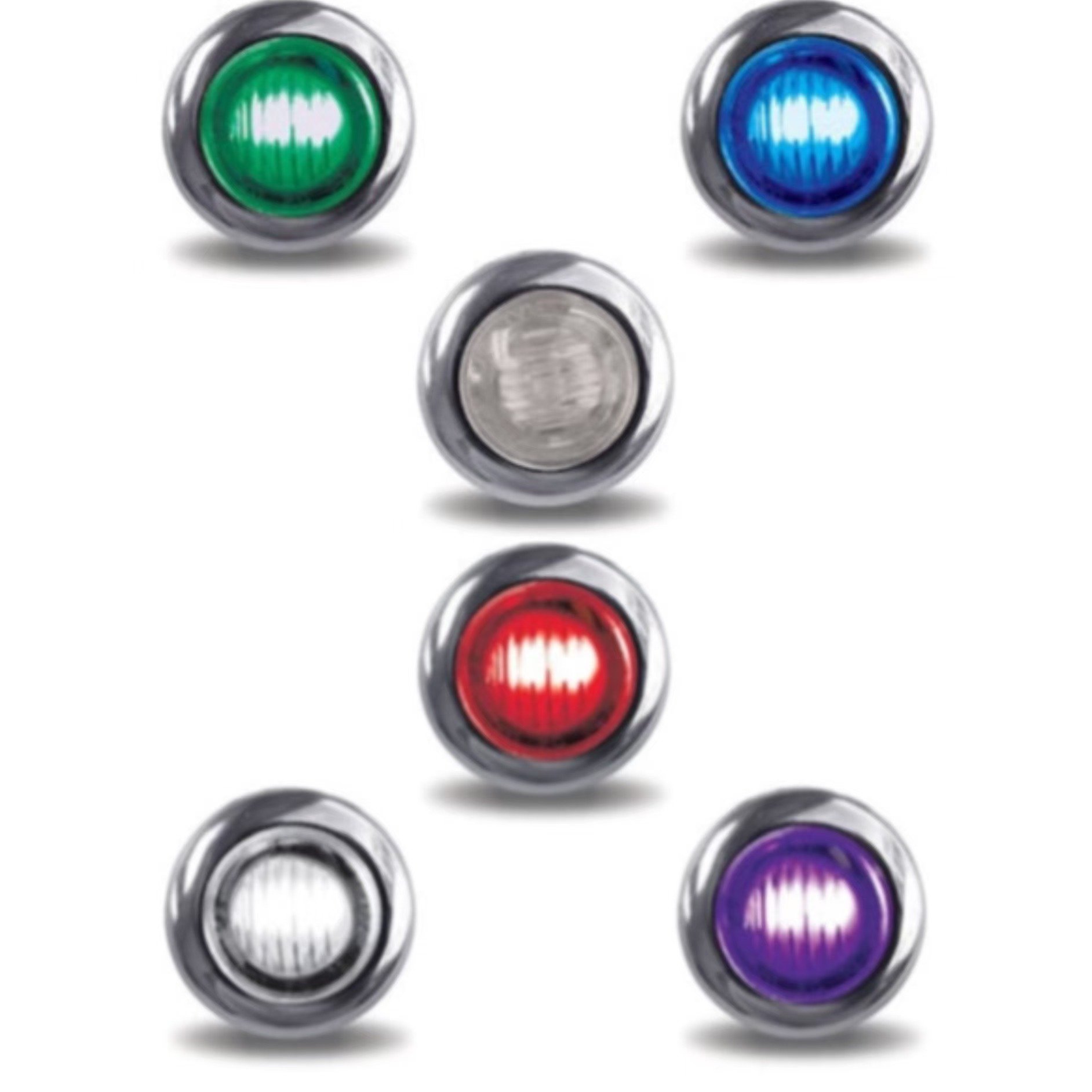 SEROK 3/4" DUAL REVOLUTION AMBER MARKER to BLUE AUXILIARY LED LIGHT