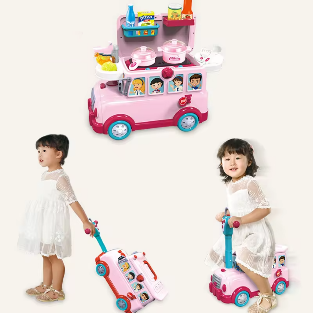 JELO Best Selling Children's Play House Toy Multifunctional Storage Toy Portable Cash Register for Girl