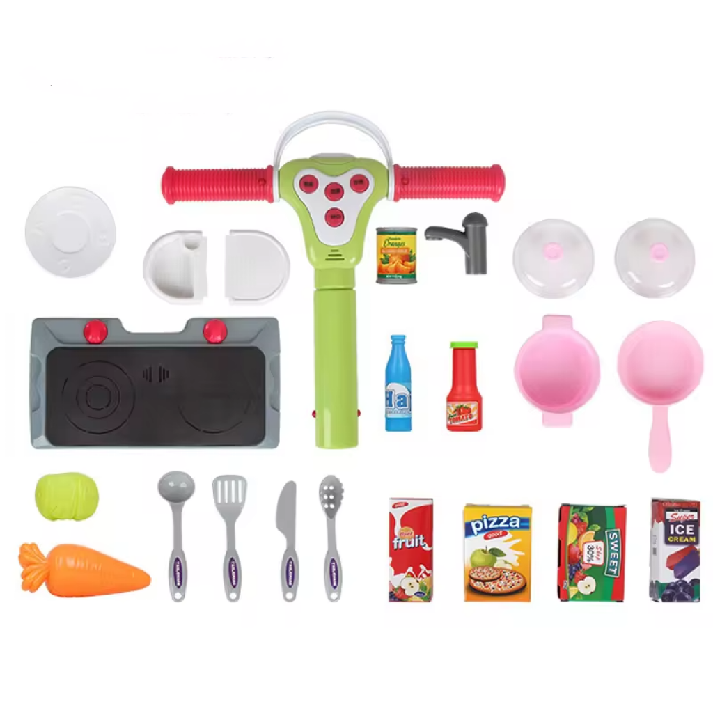 JELO Best Selling Children's Play House Toy Multifunctional Storage Toy Portable Cash Register for Girl