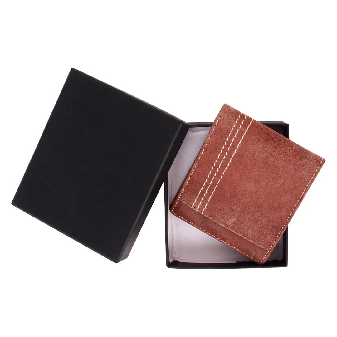 High Quality Genuine Leather Slim Wallet Button Business Credit Card Holder Zipper Men Women Premium Quality Bulk Product