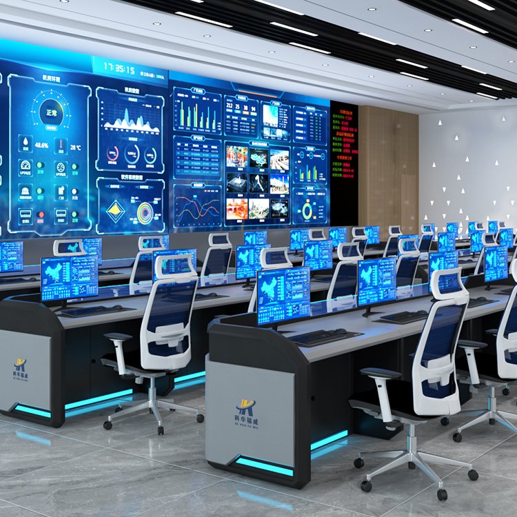 Kehua Fuwei Customizable Industrial l Shaped Desk Command Center Security Control Room Console Computer Desk Console