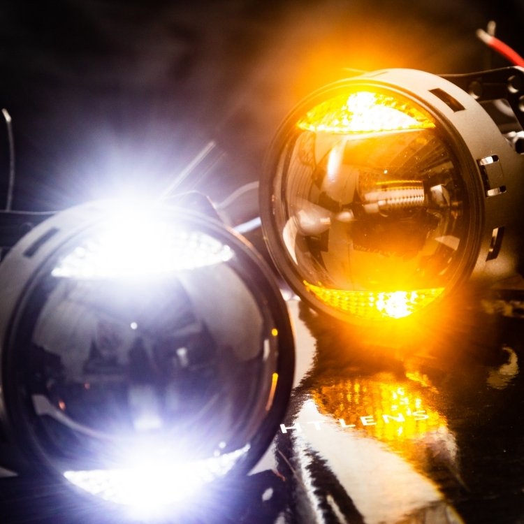High Power Car Mini Led Projector Double Beam With DRL Turn Signal Light Auto Lighting System Car Led Headlight Lens