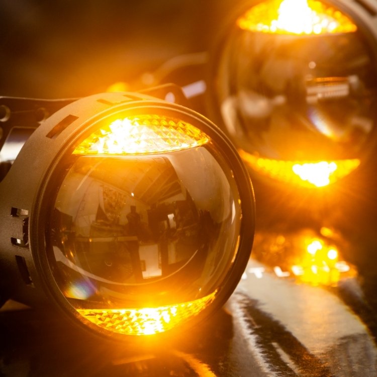 High Power Car Mini Led Projector Double Beam With DRL Turn Signal Light Auto Lighting System Car Led Headlight Lens