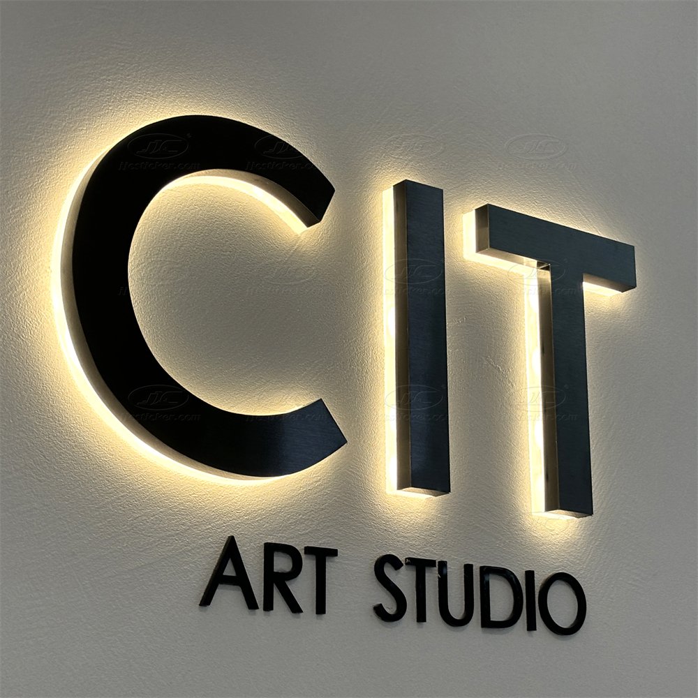 logo Advertising Shop Outdoor 3d Acrylic Lighted Letter Metal Business Digital Custom LED Light Illuminated Electronic Signs