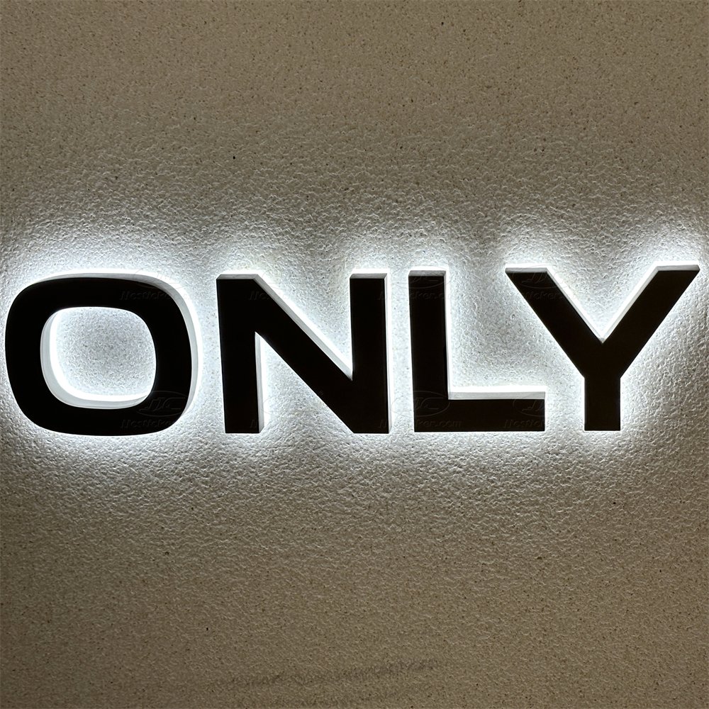 logo Advertising Shop Outdoor 3d Acrylic Lighted Letter Metal Business Digital Custom LED Light Illuminated Electronic Signs