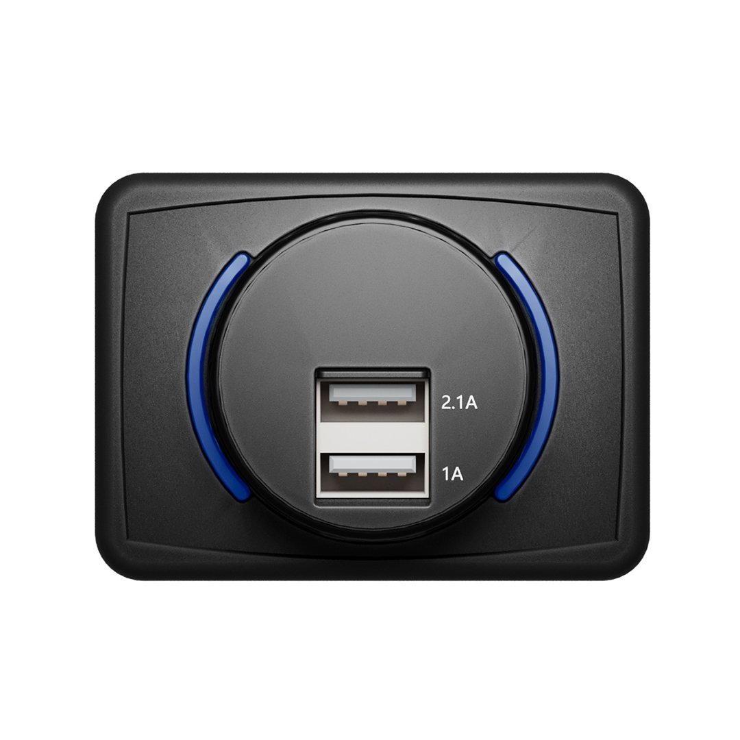 Bus Parts Accessories Rectangle 12V Usb Socket 12v 24v Camper Usb Bus Mobile Charger